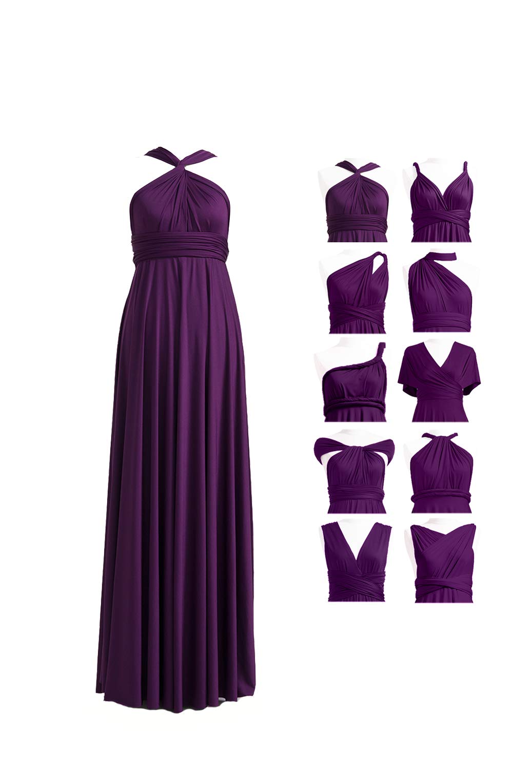 72styles Infinity Dress with Bandeau, Convertible Bridesmaid Dress, Long, Plus Size, Multi-Way Dress, Twist Wrap Dress