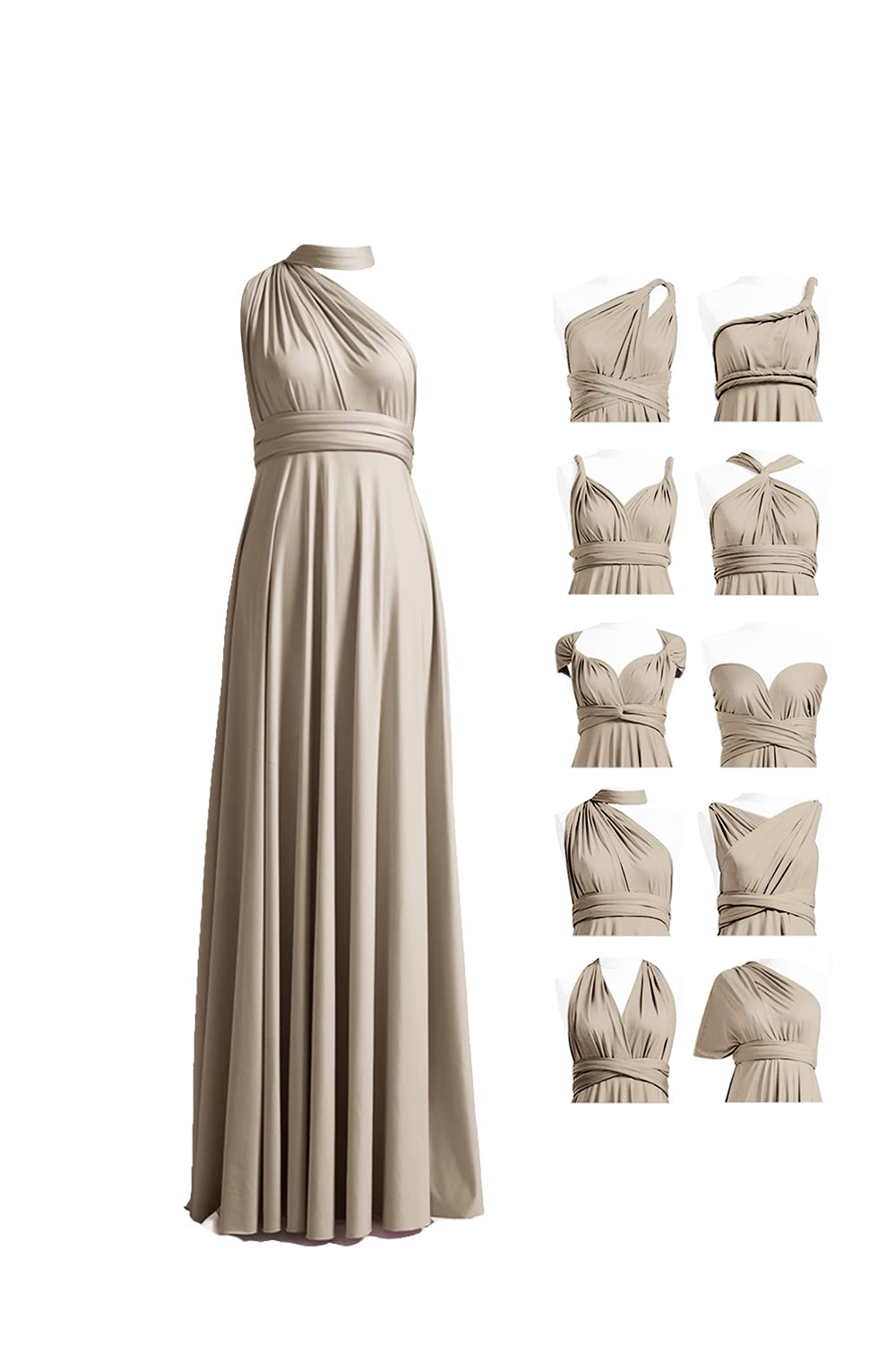 72styles Infinity Dress with Bandeau, Convertible Bridesmaid Dress, Long, Plus Size, Multi-Way Dress, Twist Wrap Dress