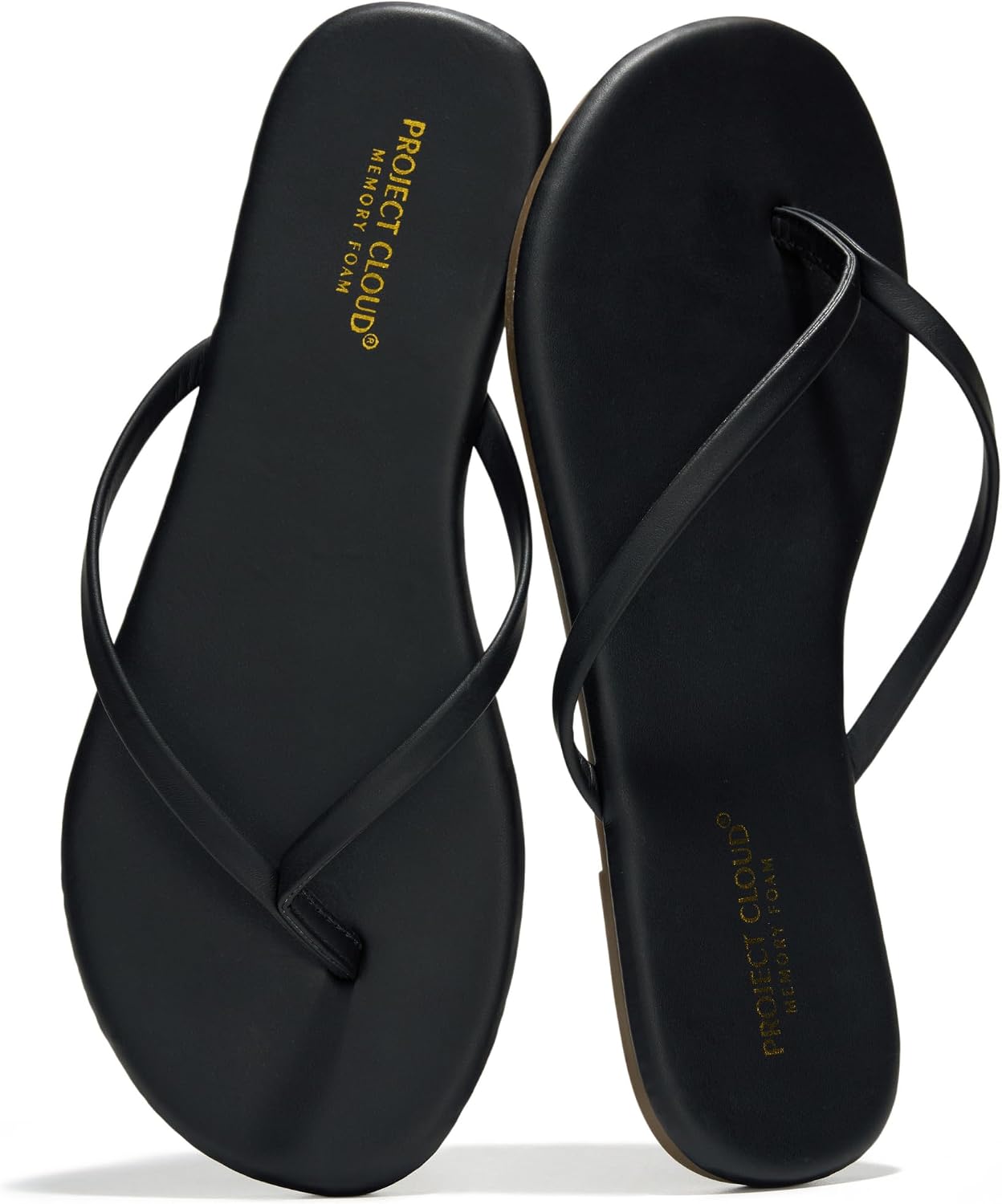 Project Cloud Flip Flops for Women Footwear- Lightweight and Memory Foam Insole Sandals for Women 2026 - Durable Non-Slip Beach Essentials Flats for Women Sandals (Foundations)