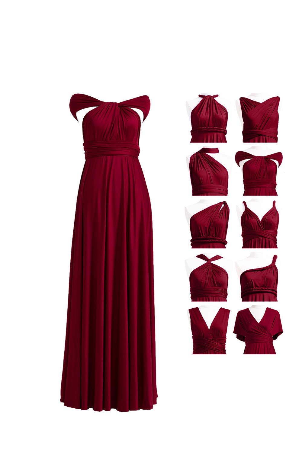 72styles Infinity Dress with Bandeau, Convertible Bridesmaid Dress, Long, Plus Size, Multi-Way Dress, Twist Wrap Dress