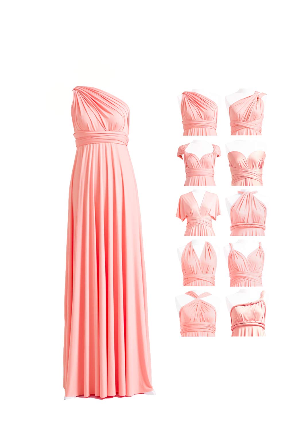 72styles Infinity Dress with Bandeau, Convertible Bridesmaid Dress, Long, Plus Size, Multi-Way Dress, Twist Wrap Dress