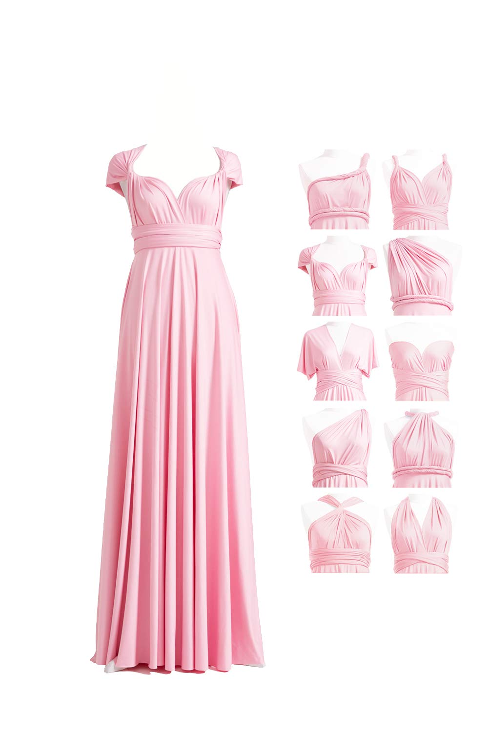 72styles Infinity Dress with Bandeau, Convertible Bridesmaid Dress, Long, Plus Size, Multi-Way Dress, Twist Wrap Dress