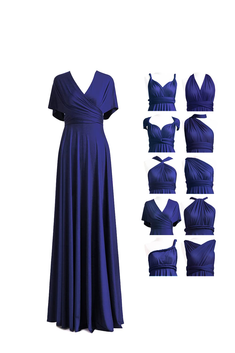72styles Infinity Dress with Bandeau, Convertible Bridesmaid Dress, Long, Plus Size, Multi-Way Dress, Twist Wrap Dress