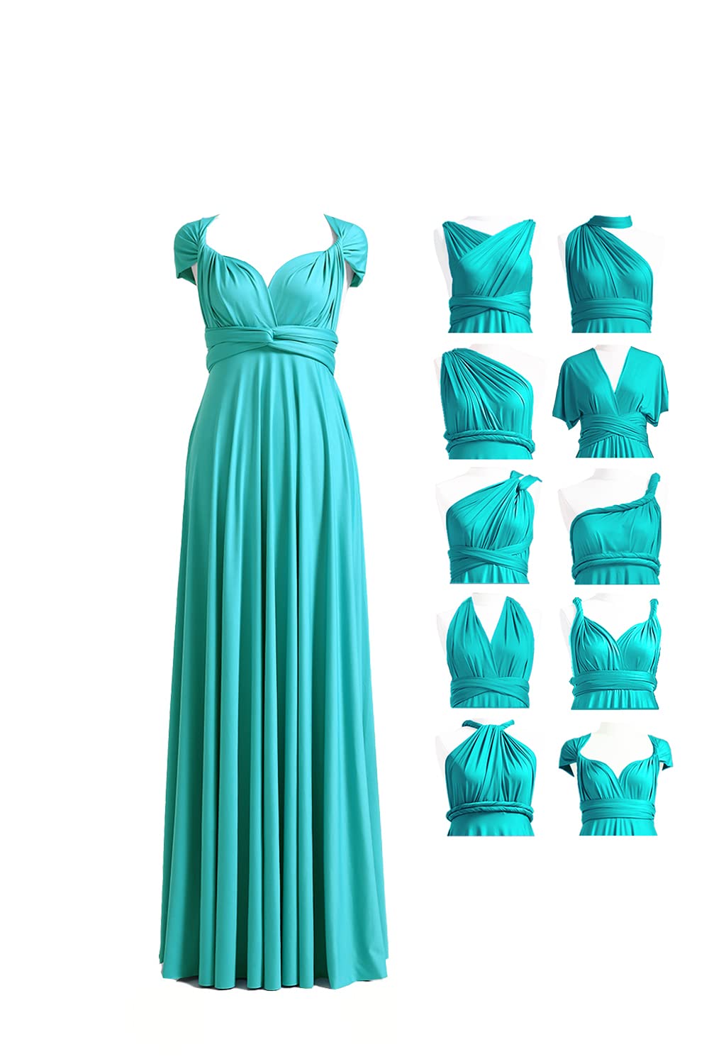 72styles Infinity Dress with Bandeau, Convertible Bridesmaid Dress, Long, Plus Size, Multi-Way Dress, Twist Wrap Dress