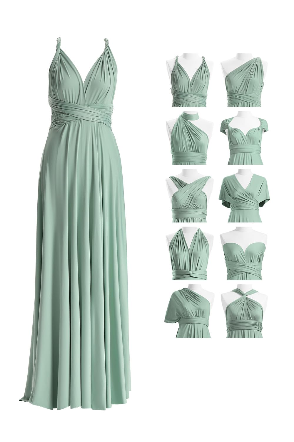72styles Infinity Dress with Bandeau, Convertible Bridesmaid Dress, Long, Plus Size, Multi-Way Dress, Twist Wrap Dress