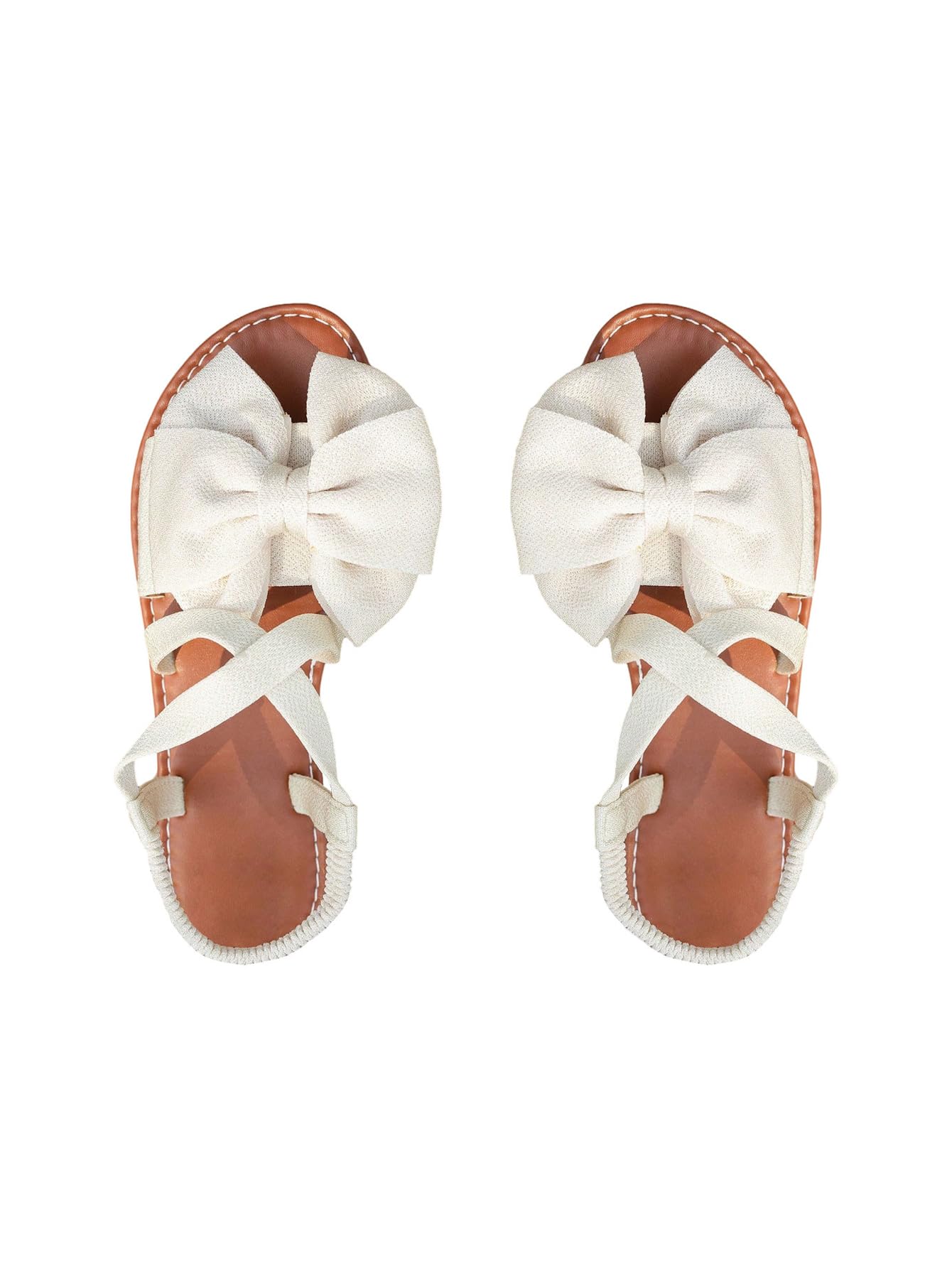 GORGLITTER Women's Bow Flat Sandals Dressy Formal Cute Strappy Ankle Strap Open Toe Summer Beach Sandals 2026