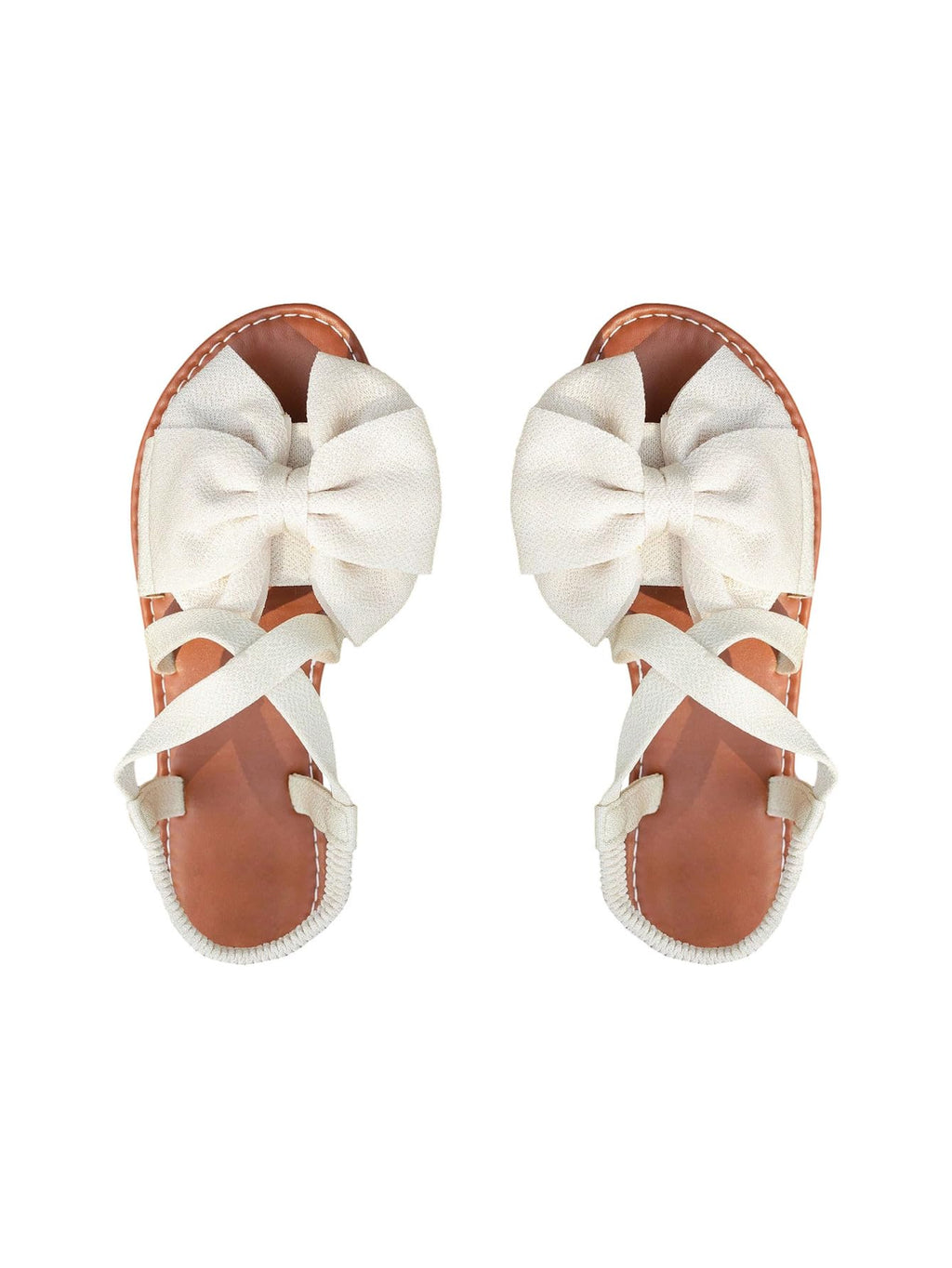 GORGLITTER Women's Bow Flat Sandals Dressy Formal Cute Strappy Ankle Strap Open Toe Summer Beach Sandals 2026