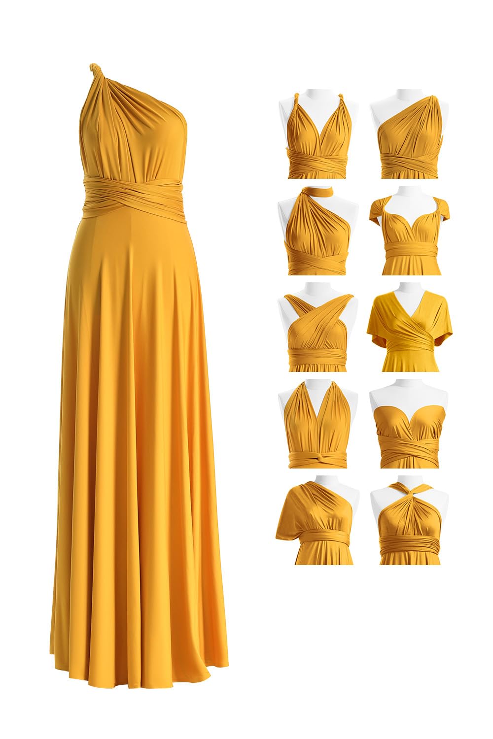 72styles Infinity Dress with Bandeau, Convertible Bridesmaid Dress, Long, Plus Size, Multi-Way Dress, Twist Wrap Dress