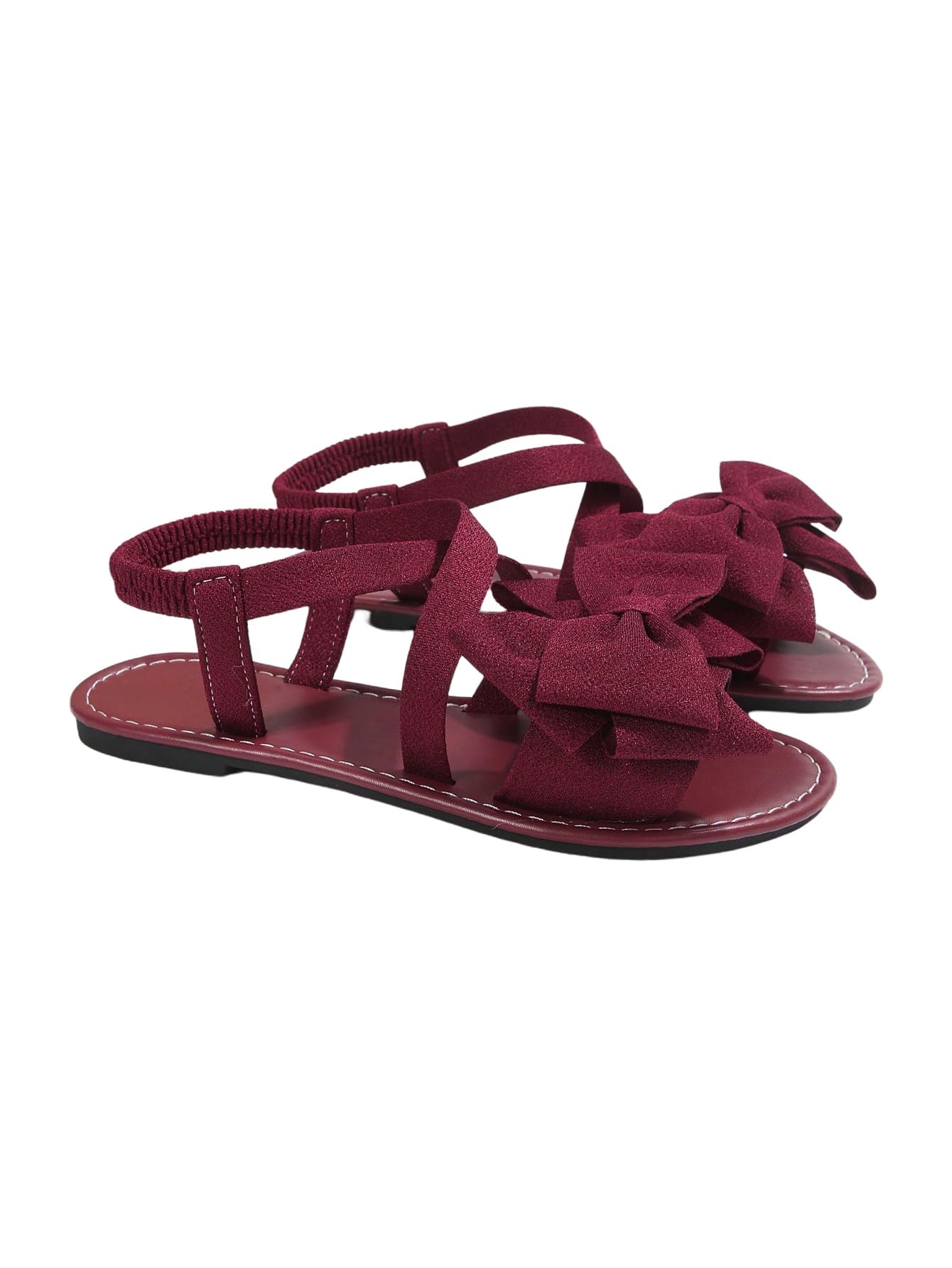 GORGLITTER Women's Bow Flat Sandals Dressy Formal Cute Strappy Ankle Strap Open Toe Summer Beach Sandals 2026
