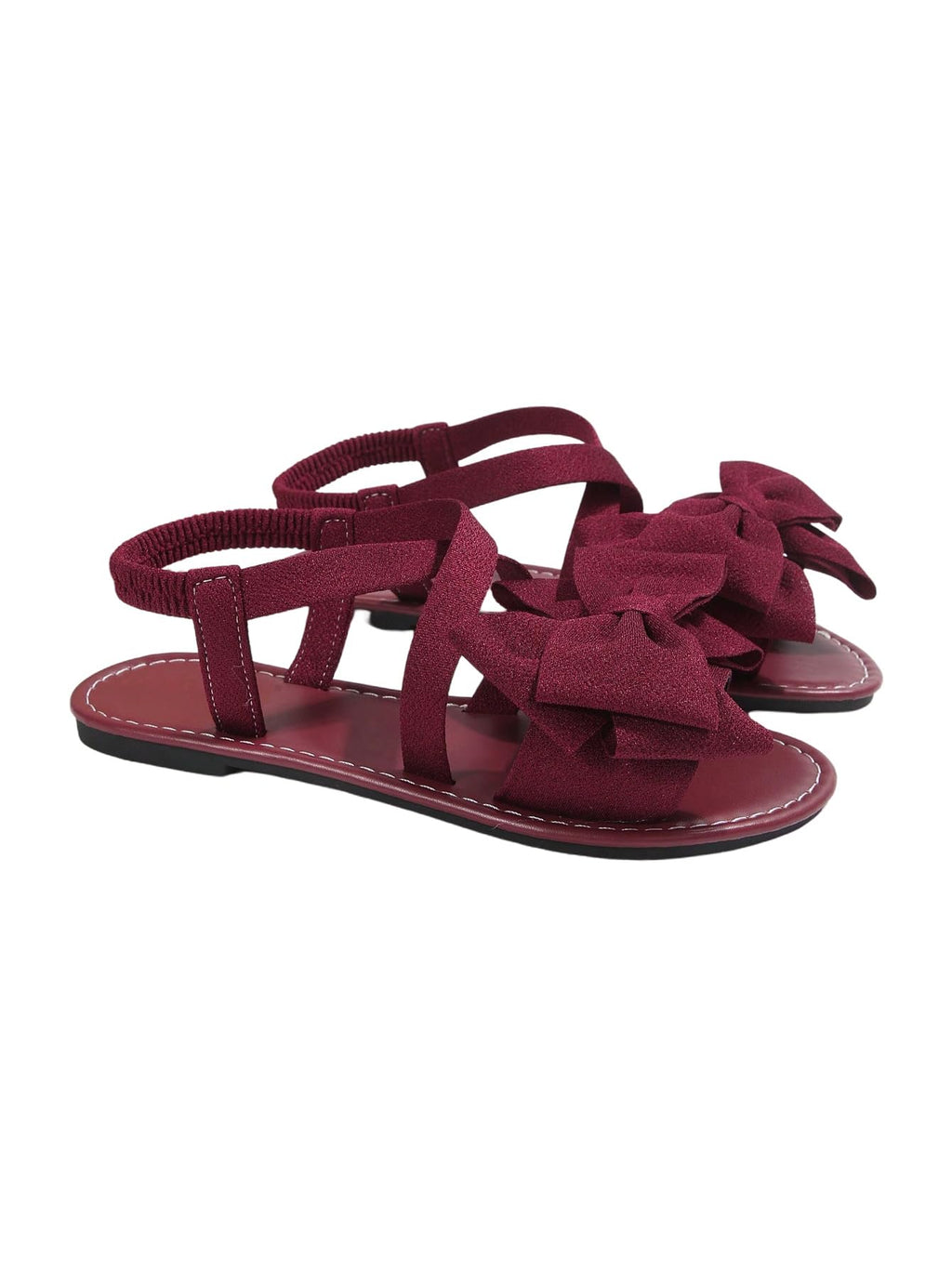 GORGLITTER Women's Bow Flat Sandals Dressy Formal Cute Strappy Ankle Strap Open Toe Summer Beach Sandals 2026