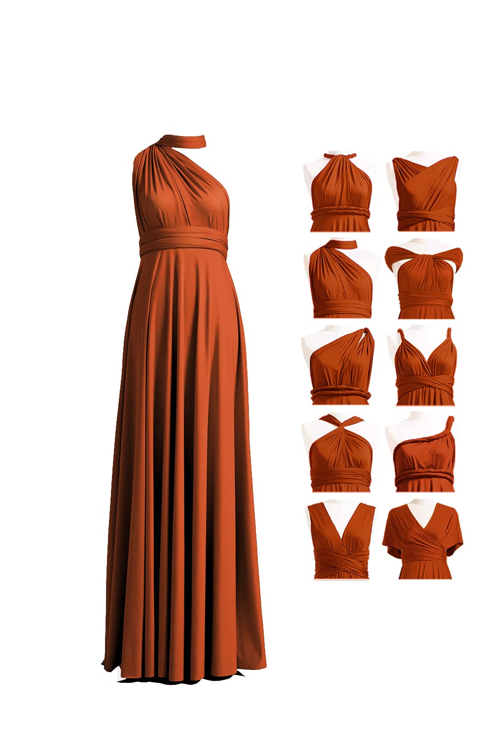 72styles Infinity Dress with Bandeau, Convertible Bridesmaid Dress, Long, Plus Size, Multi-Way Dress, Twist Wrap Dress