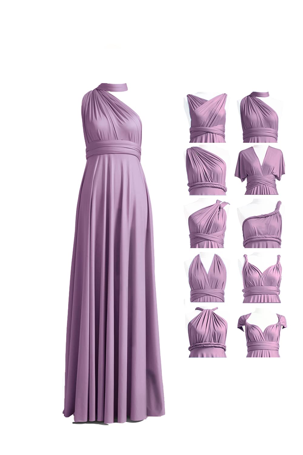72styles Infinity Dress with Bandeau, Convertible Bridesmaid Dress, Long, Plus Size, Multi-Way Dress, Twist Wrap Dress