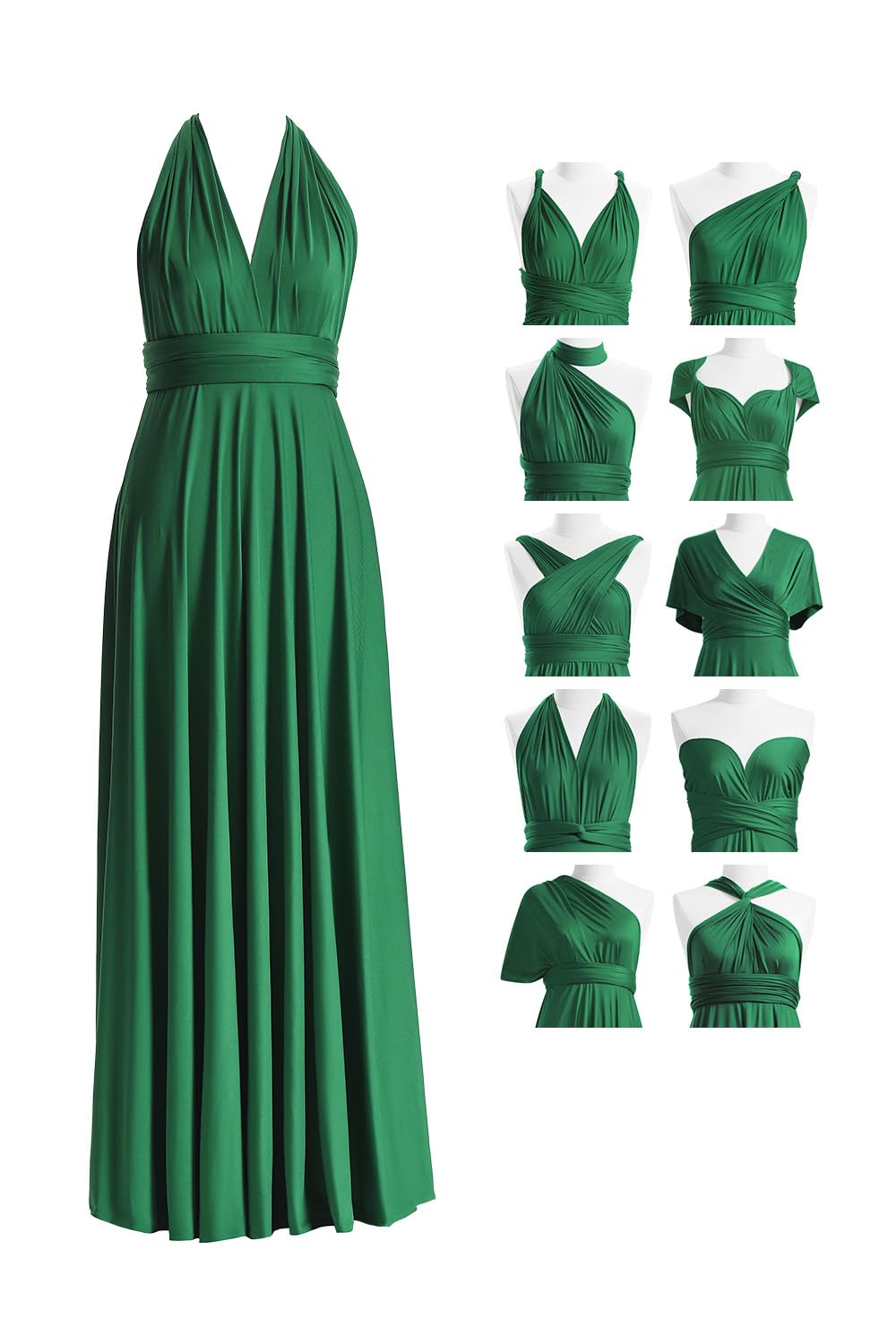 72styles Infinity Dress with Bandeau, Convertible Bridesmaid Dress, Long, Plus Size, Multi-Way Dress, Twist Wrap Dress