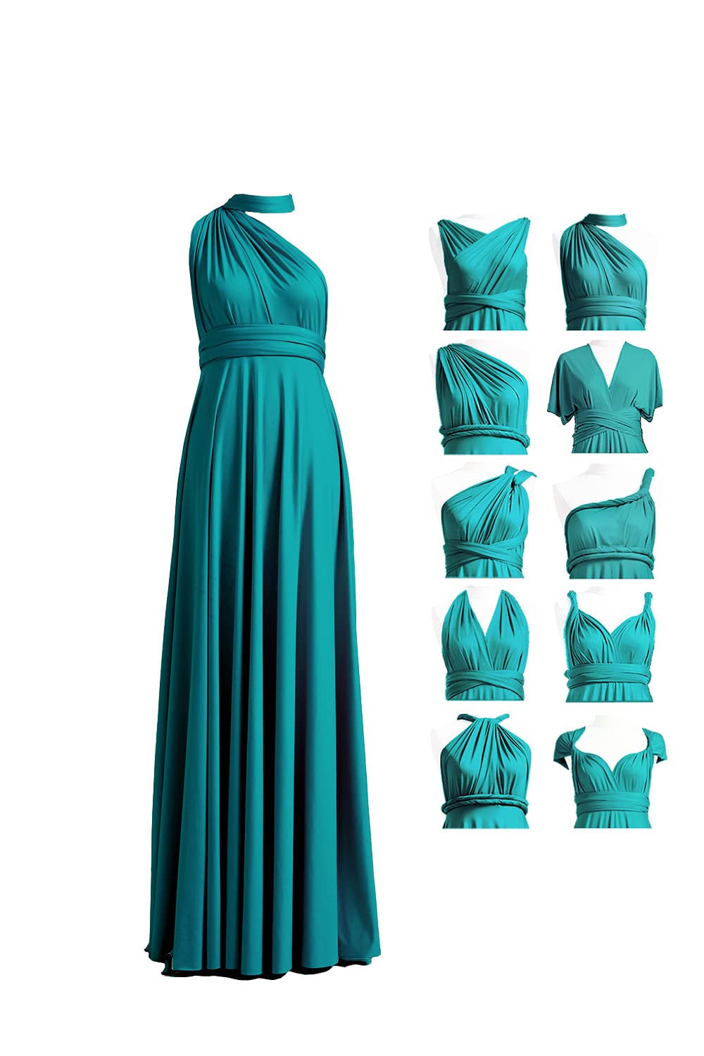 72styles Infinity Dress with Bandeau, Convertible Bridesmaid Dress, Long, Plus Size, Multi-Way Dress, Twist Wrap Dress