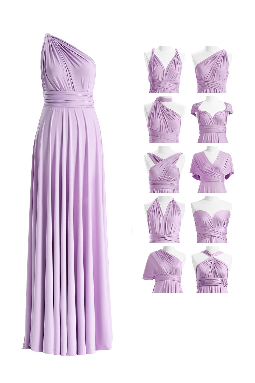 72styles Infinity Dress with Bandeau, Convertible Bridesmaid Dress, Long, Plus Size, Multi-Way Dress, Twist Wrap Dress