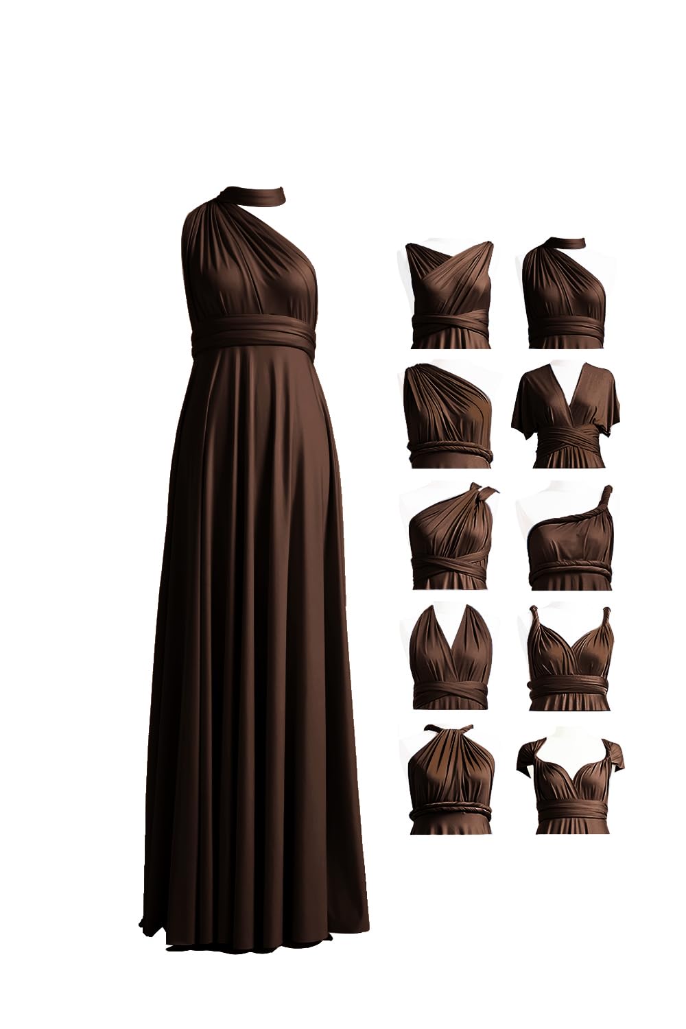 72styles Infinity Dress with Bandeau, Convertible Bridesmaid Dress, Long, Plus Size, Multi-Way Dress, Twist Wrap Dress