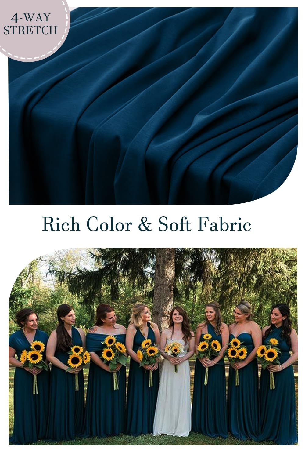 72styles Infinity Dress with Bandeau, Convertible Bridesmaid Dress, Long, Plus Size, Multi-Way Dress, Twist Wrap Dress