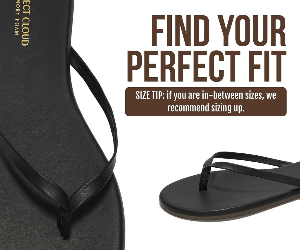 Project Cloud Flip Flops for Women Footwear- Lightweight and Memory Foam Insole Sandals for Women 2026 - Durable Non-Slip Beach Essentials Flats for Women Sandals (Foundations)