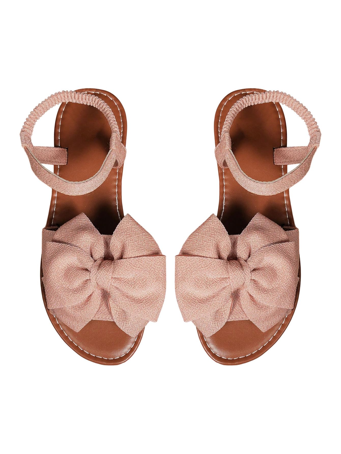 GORGLITTER Women's Bow Flat Sandals Dressy Formal Cute Strappy Ankle Strap Open Toe Summer Beach Sandals 2026