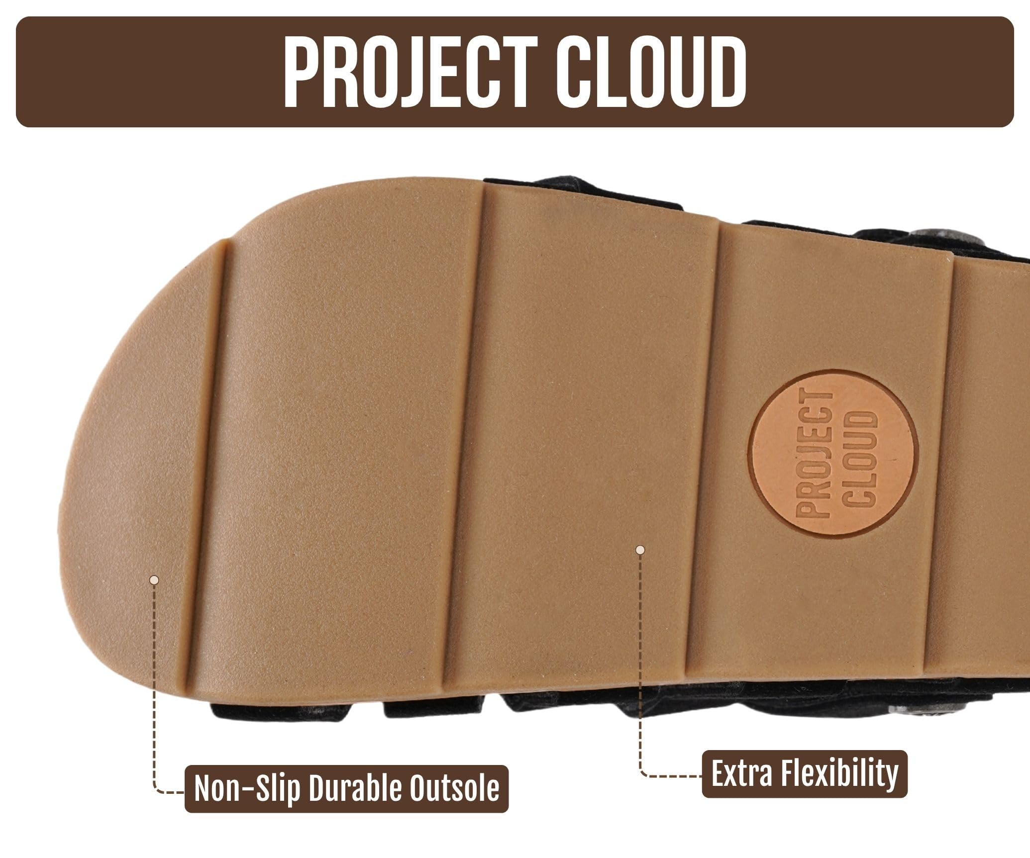 Project Cloud 100% Genuine Leather Platform Sandals Women – Strappy Wedges with Comfortable Plush Insole – Lightweight & Non Slip Wedge Sandals for Women 2026
