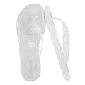 CUSHIONAIRE Splash Jelly Flip Flops for Women With Flexible Sole, Soft Footbed Summer Sandals for Women