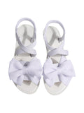 GORGLITTER Women's Bow Flat Sandals Dressy Formal Cute Strappy Ankle Strap Open Toe Summer Beach Sandals 2026