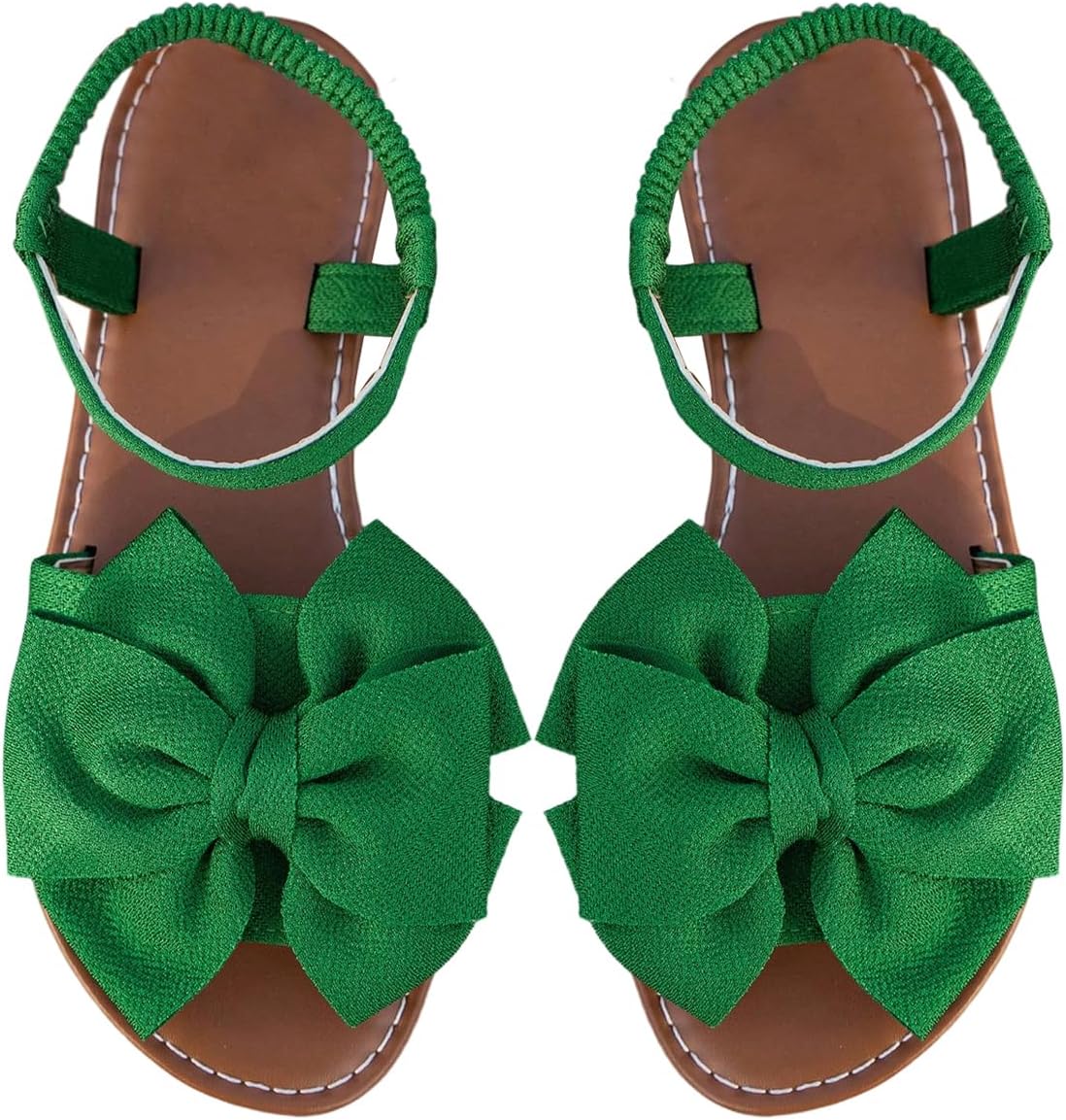 GORGLITTER Women's Bow Flat Sandals Dressy Formal Cute Strappy Ankle Strap Open Toe Summer Beach Sandals 2026