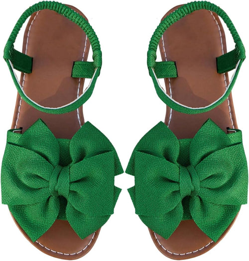 GORGLITTER Women's Bow Flat Sandals Dressy Formal Cute Strappy Ankle Strap Open Toe Summer Beach Sandals 2026