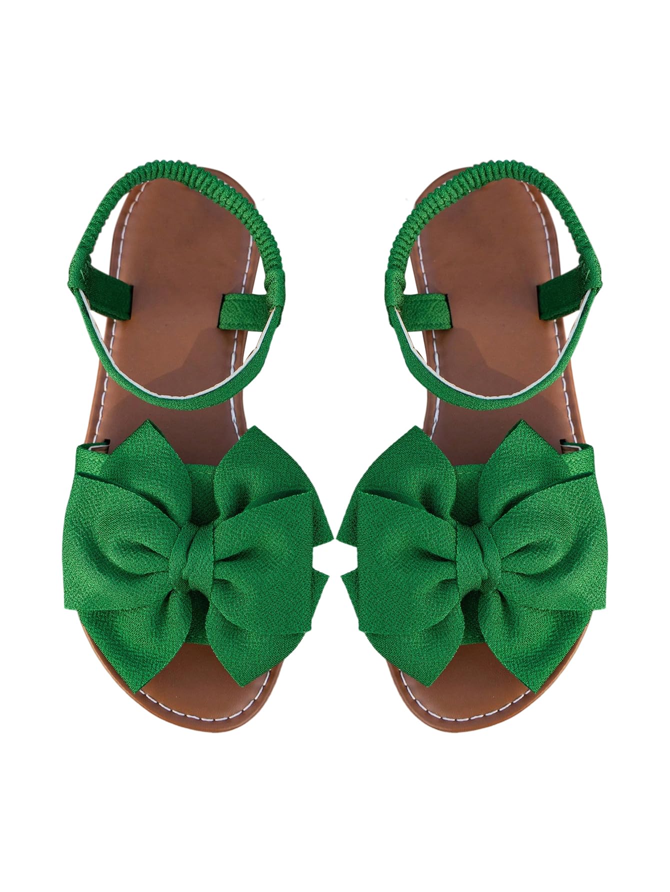 GORGLITTER Women's Bow Flat Sandals Dressy Formal Cute Strappy Ankle Strap Open Toe Summer Beach Sandals 2026