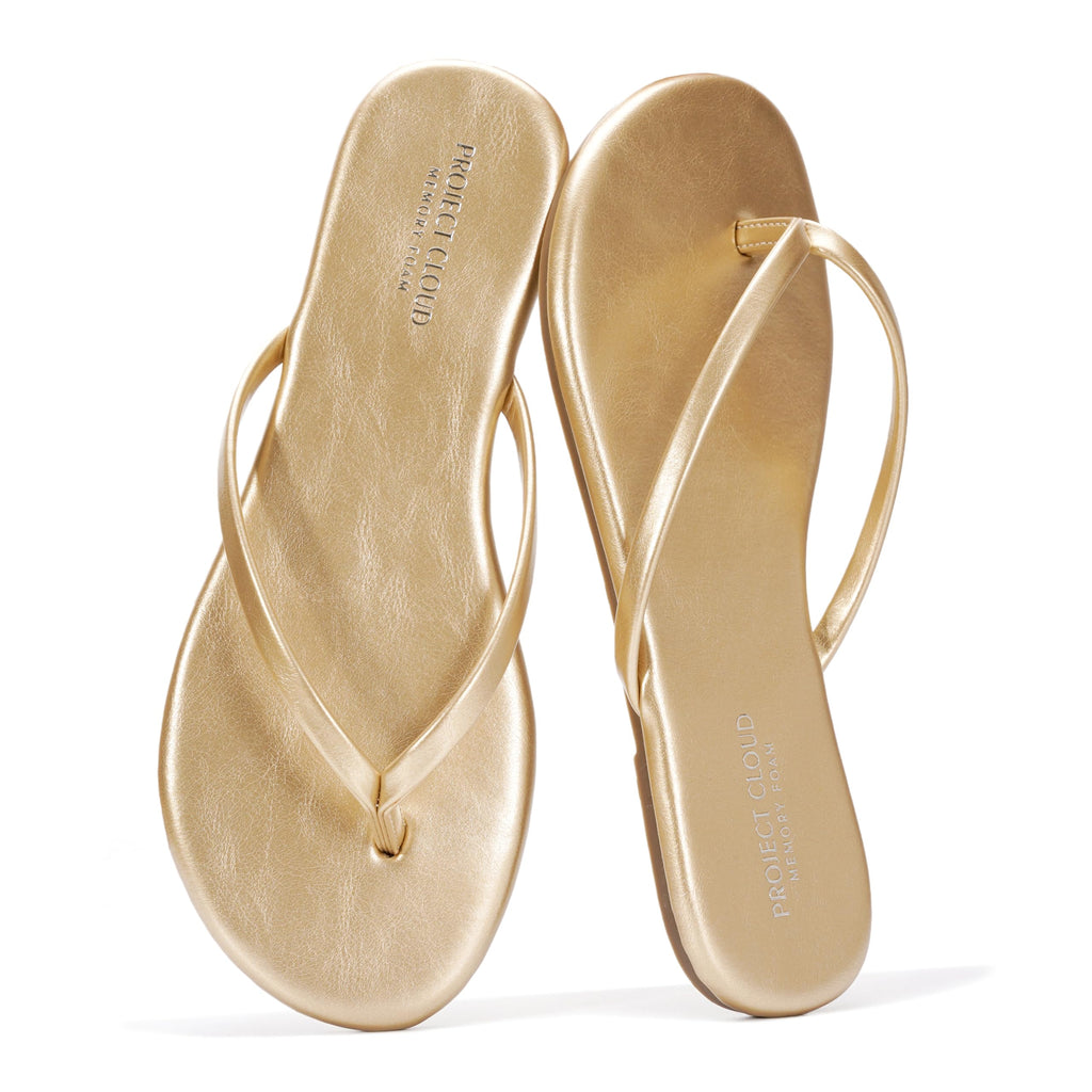 Project Cloud Flip Flops for Women Footwear- Lightweight and Memory Foam Insole Sandals for Women 2026 - Durable Non-Slip Beach Essentials Flats for Women Sandals (Foundations)