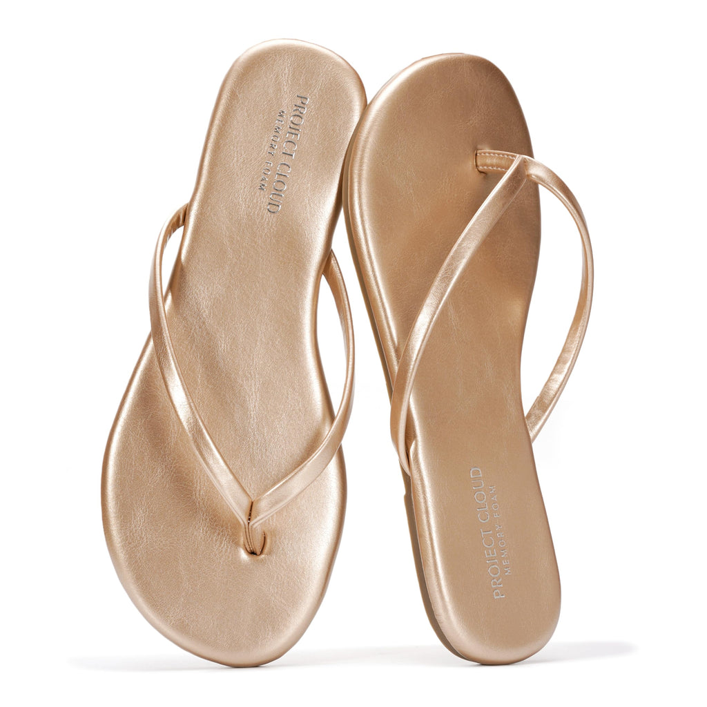 Project Cloud Flip Flops for Women Footwear- Lightweight and Memory Foam Insole Sandals for Women 2026 - Durable Non-Slip Beach Essentials Flats for Women Sandals (Foundations)
