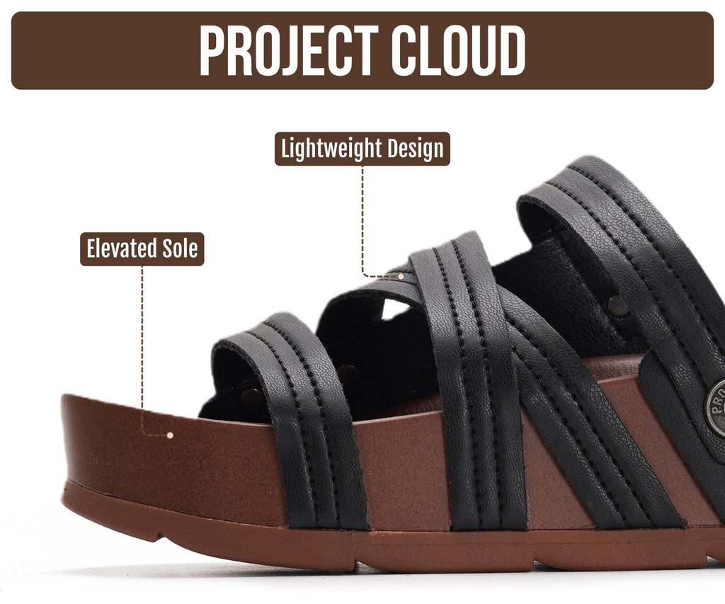 Project Cloud 100% Genuine Leather Platform Sandals Women – Strappy Wedges with Comfortable Plush Insole – Lightweight & Non Slip Wedge Sandals for Women 2026