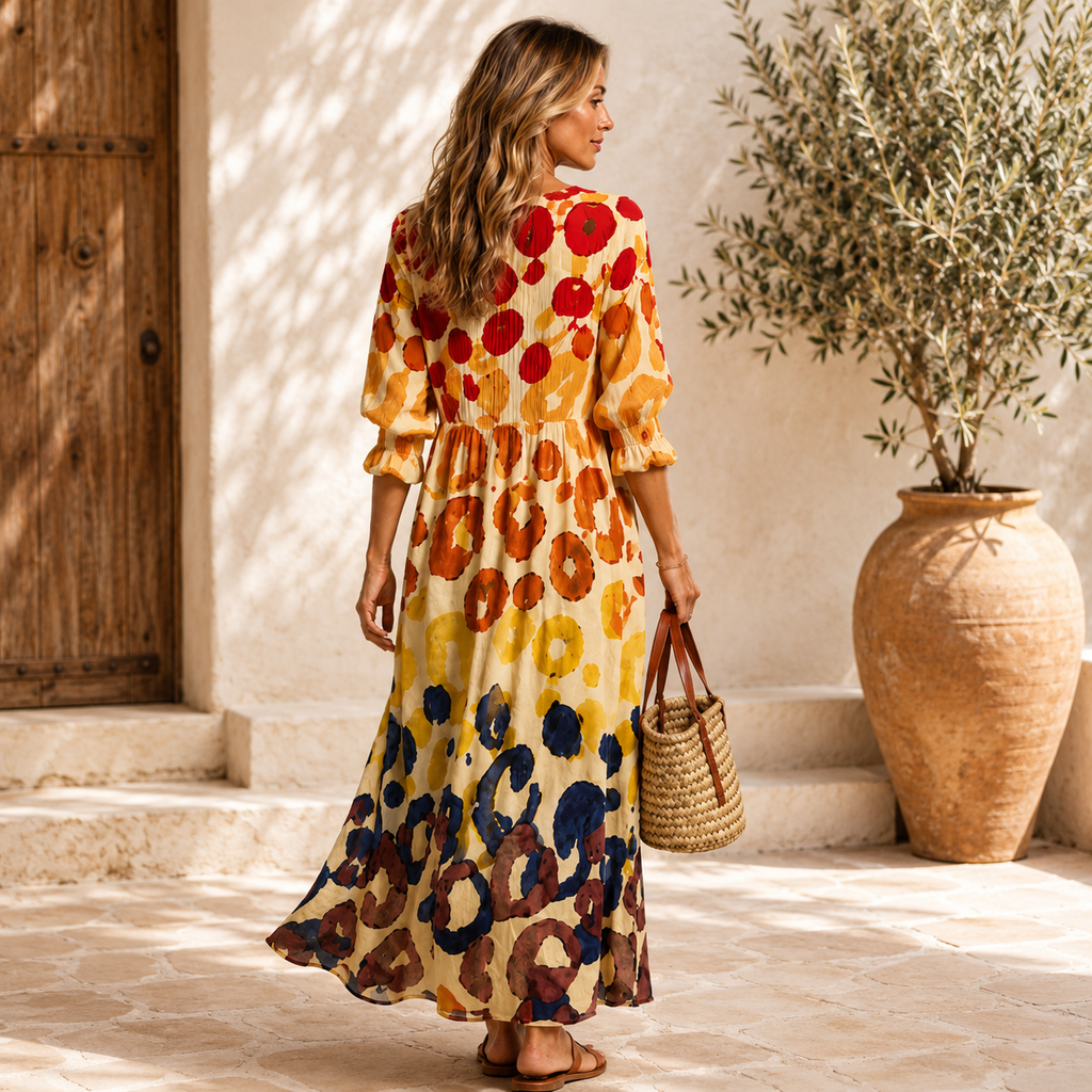Women's Printed Shirt Dress – Relaxed Flattering Fit