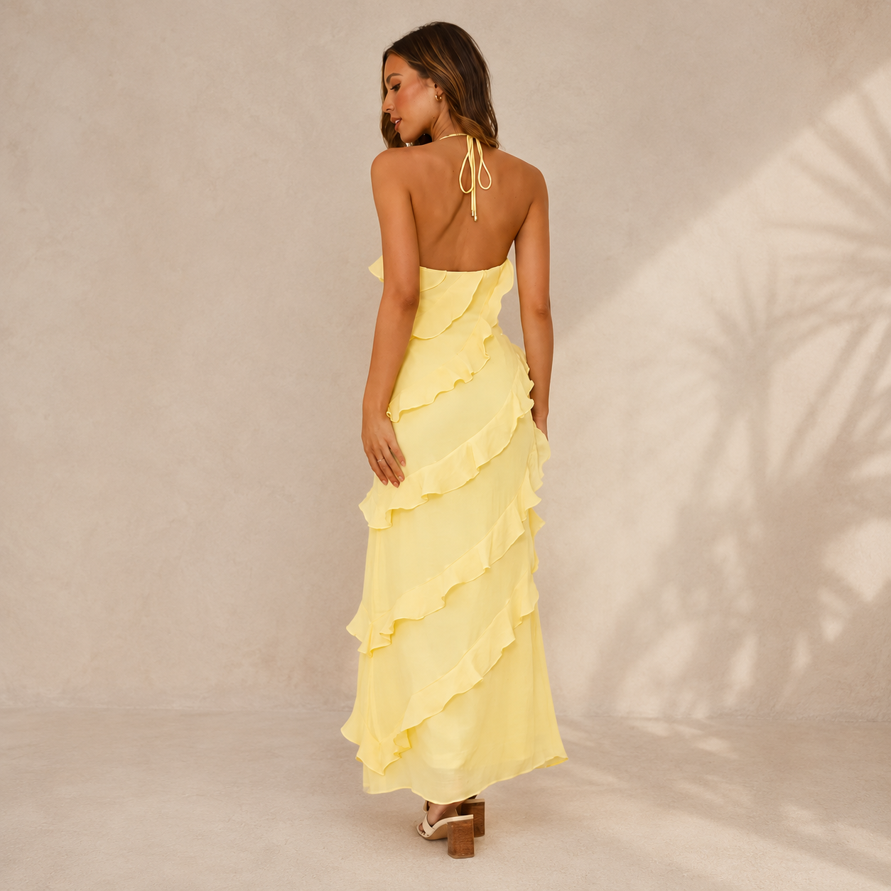 Women's Ruffle Maxi Dress – Elegant Summer Dress