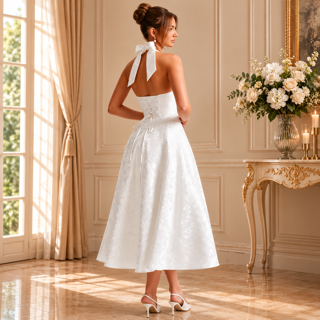 Women's Sleeveless A-Line Midi Dress – Office & Everyday Wear